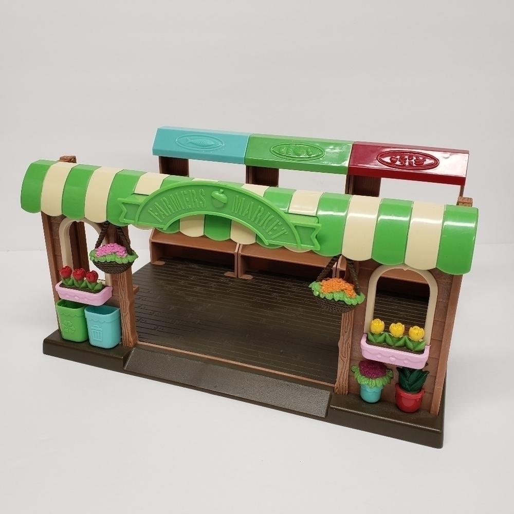 Lil Woodzeez Farmers Market Playset Toy
